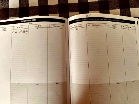 Another page Dec 20-22 and then on the right Dec 16-19, 2020. How can Christian Planner not see this is incorrect? How can my planner be the only one they did this to?