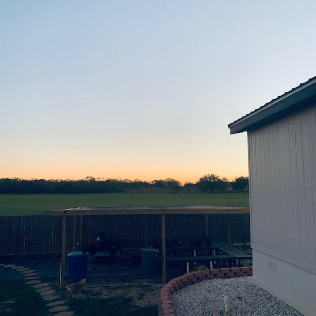 The sun is going down now and it's gonna get cold!