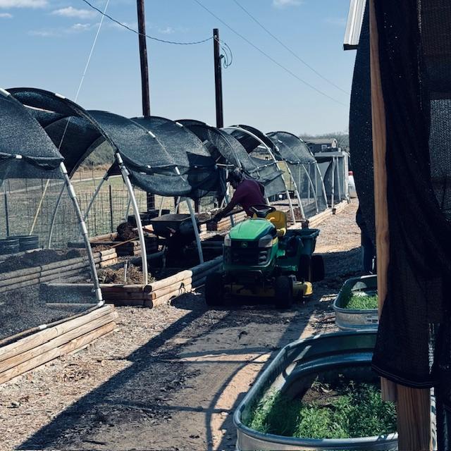 Prepping the beds for the spring garden is hard work and we just don't have time so we have to pay for help.
