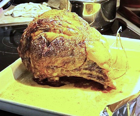 This was a perfect prime rib, all pink on the inside, tender, and so tasty!