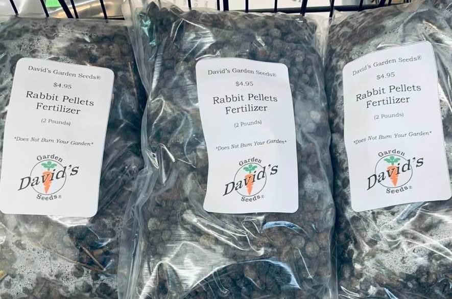 We dry out and package our rabbit manure for gardening. Yes, you can buy a bag and add it to your garden plants right now. It will not burn your plants. We dry out and package our rabbit manure for gardening. Yes, you can buy a bag and add it to your garden plants right now. It will not burn your plants.
