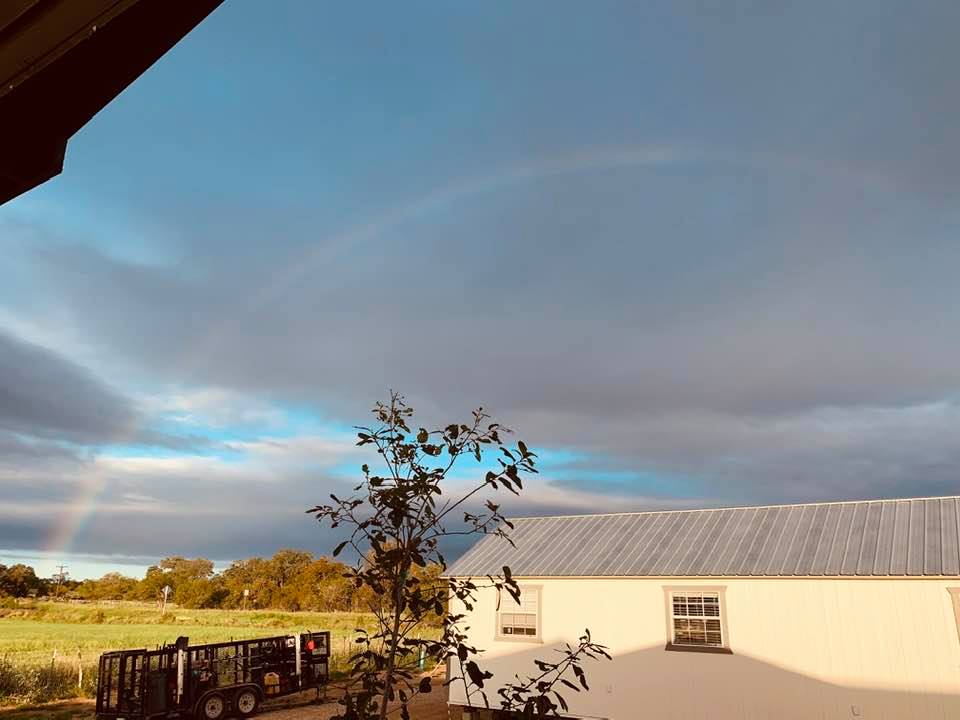 Rainbow from my front yard.