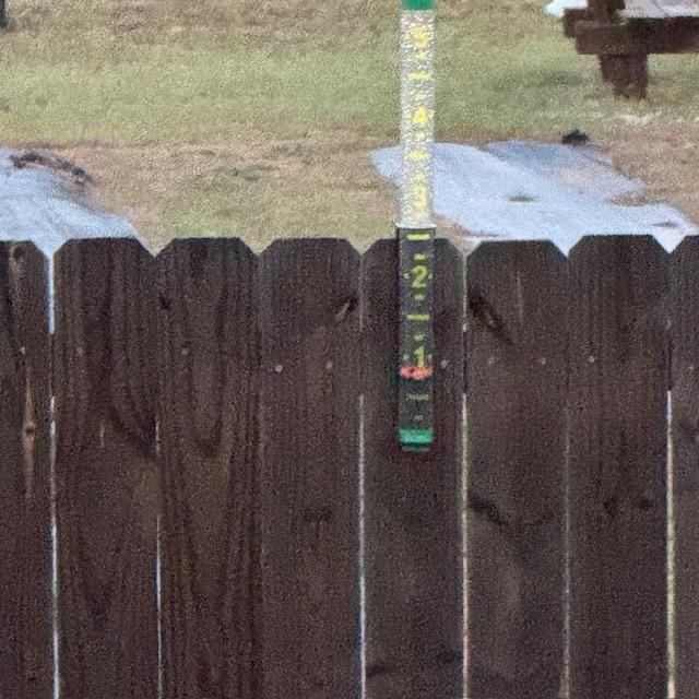 Overnight, we got 3/4 of an inch which is a lot for us!