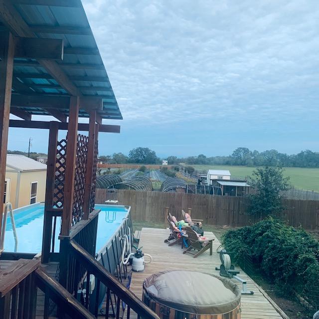 It's starting to rain out in the back 40. It is a cold, wet, dreary week. Of course, the rain is good. We are so behind on our rainfall.