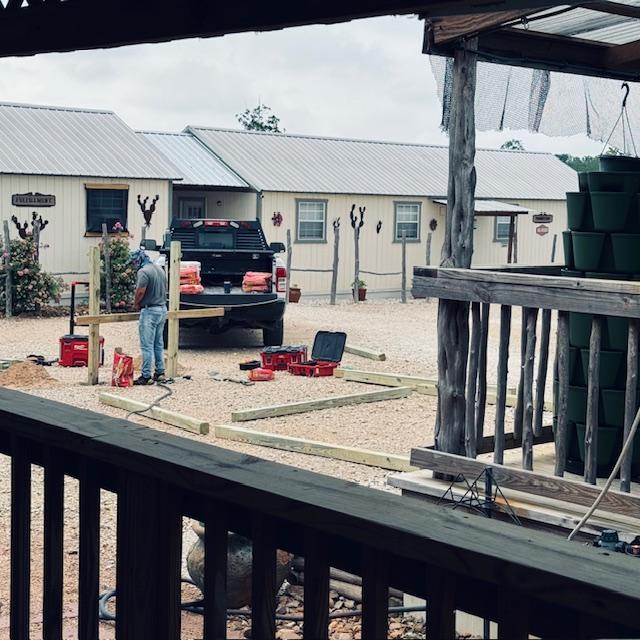 The ramp is going in, the zinnia garden will be much smaller.