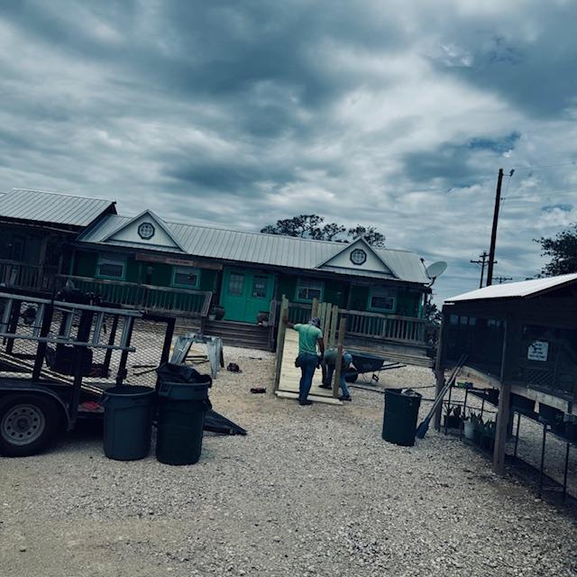 They came back today to work on the ramp.