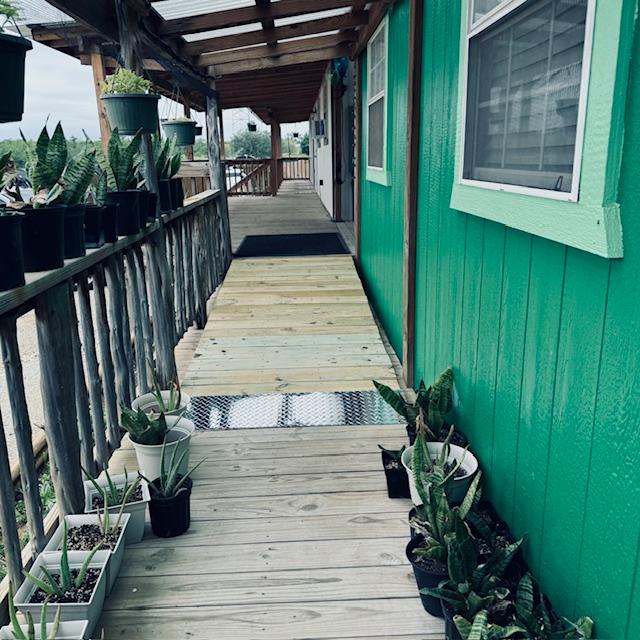 Ramp over to the kitchen and bathrooms from the Farm Store.