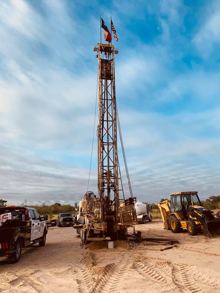 The well folks brought in a lot of vehicles and workers.