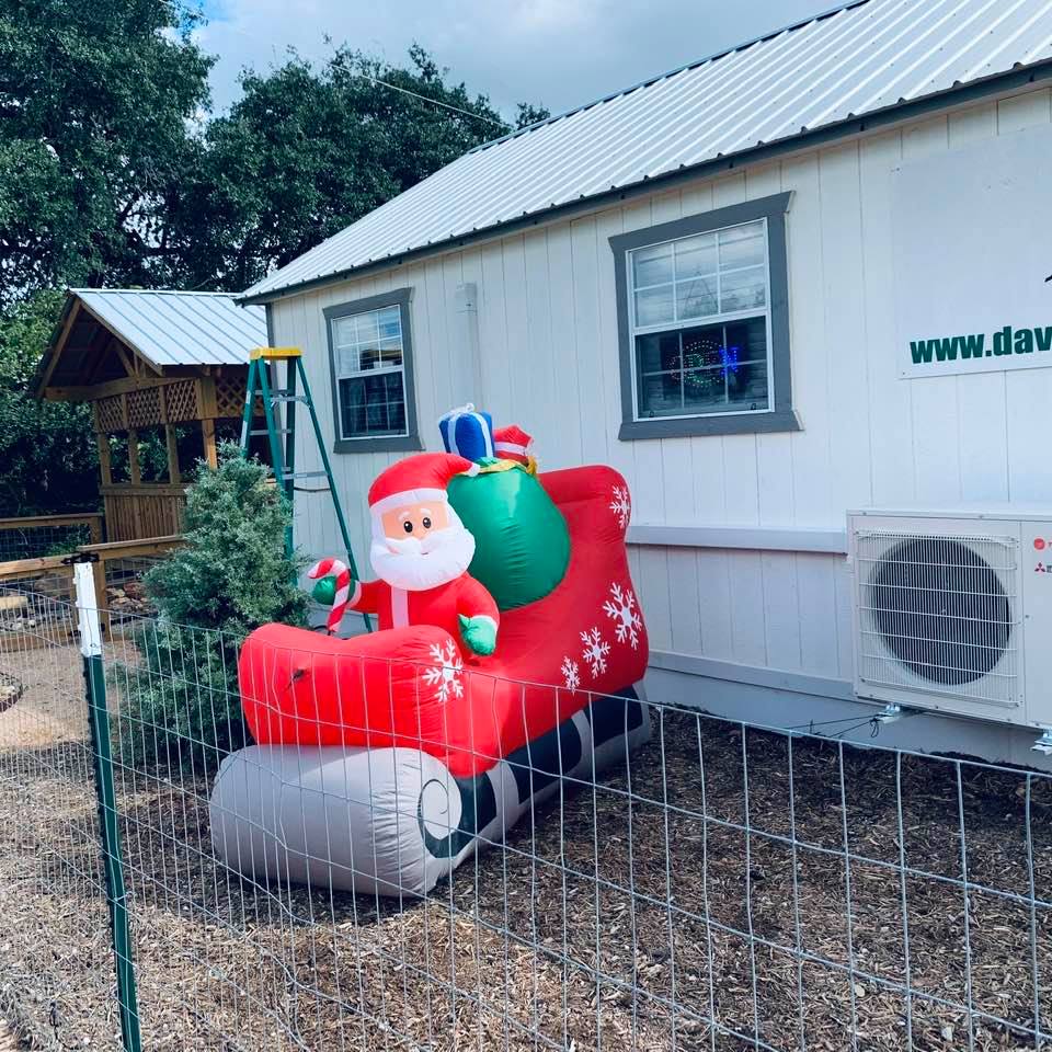 Santa and his sleigh are here at David's Garden Seeds!