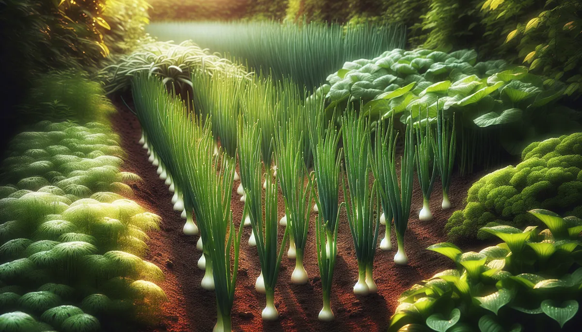 Here are some scallions growing. We don't have scallion seeds but we have green or bunching onion seeds.