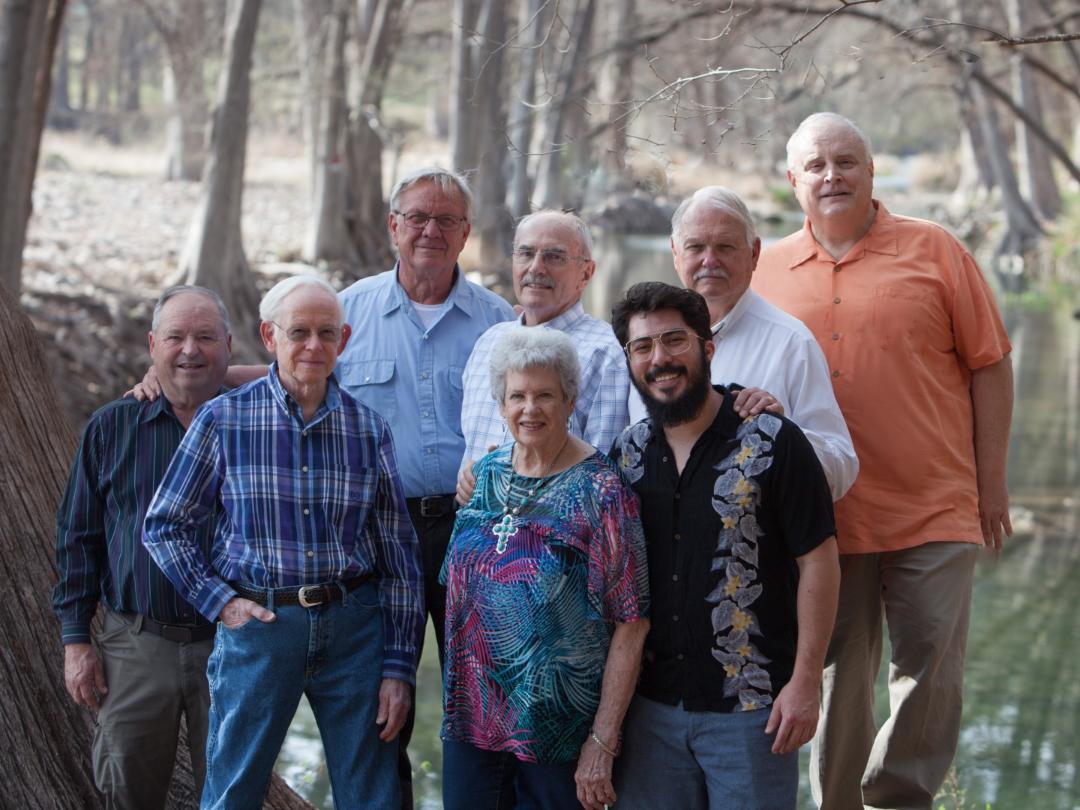 God's Scrap Iron posing by the Frio River. They are very good musically.