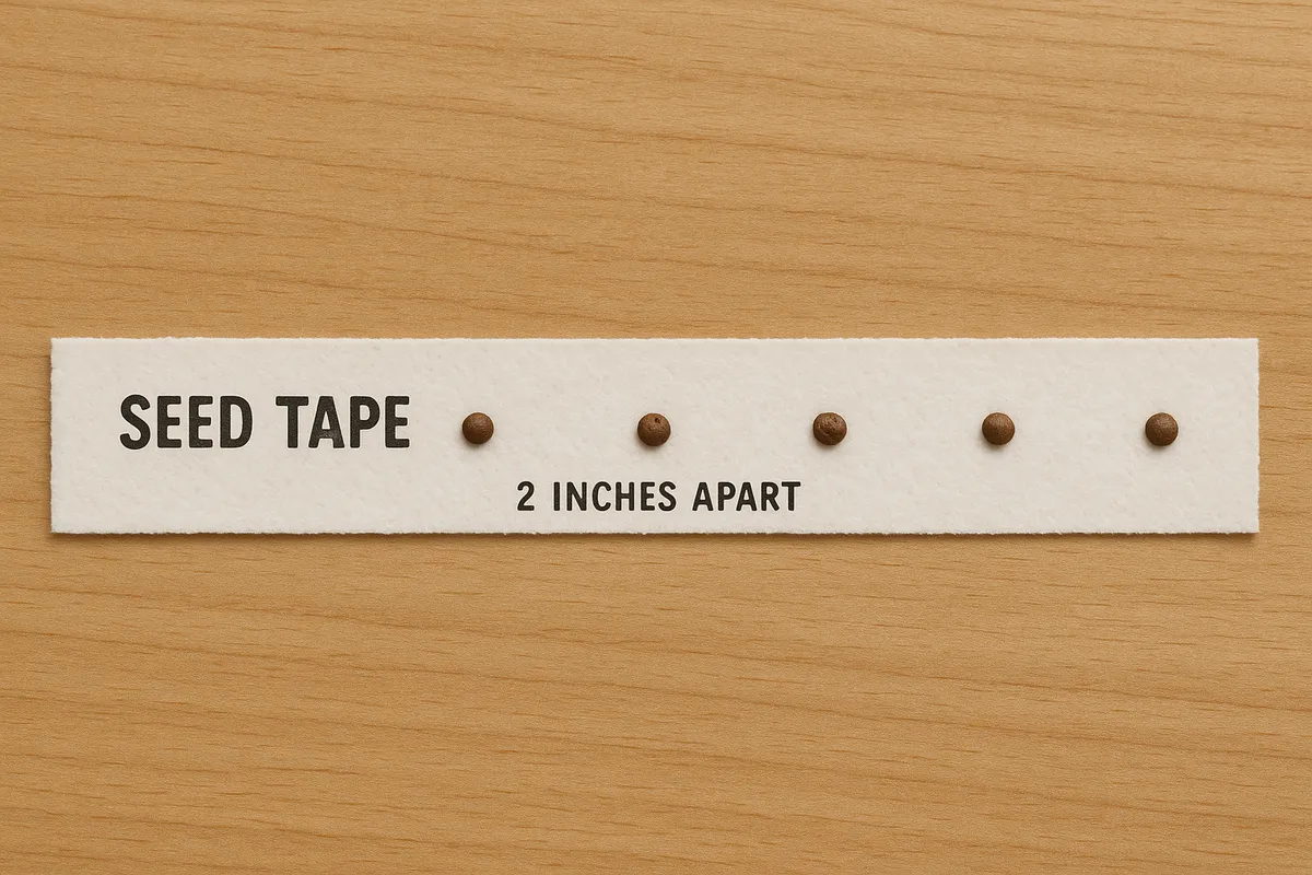 Again, I told AI I wanted seeds on paper 2 inches apart for DIY seed tape and this is what it gave me.