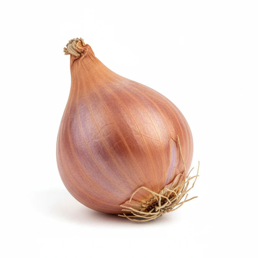 A bunch of rust colored shallot starts will look like this when they are grown.