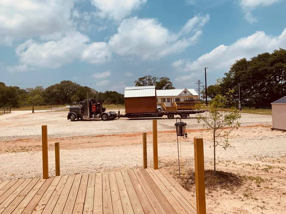This guy was waiting to deliver a second shed to someone else. Not sure why he felt it would be okay to stay in our yard for 2 hours...
