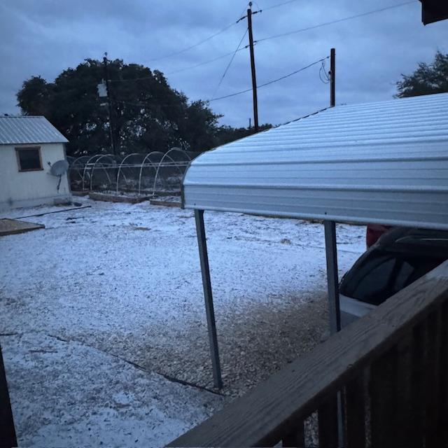 Snow in our driveway