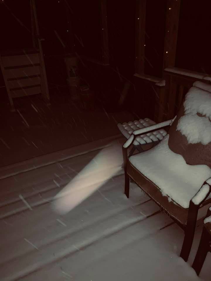 Here is the first glimpse of the snow in Texas 2021 event that I got, looking out the front door after midnight 02/15/21. Here is the first glimpse of the snow in Texas 2021 event that I got, looking out the front door after midnight 02/15/21.