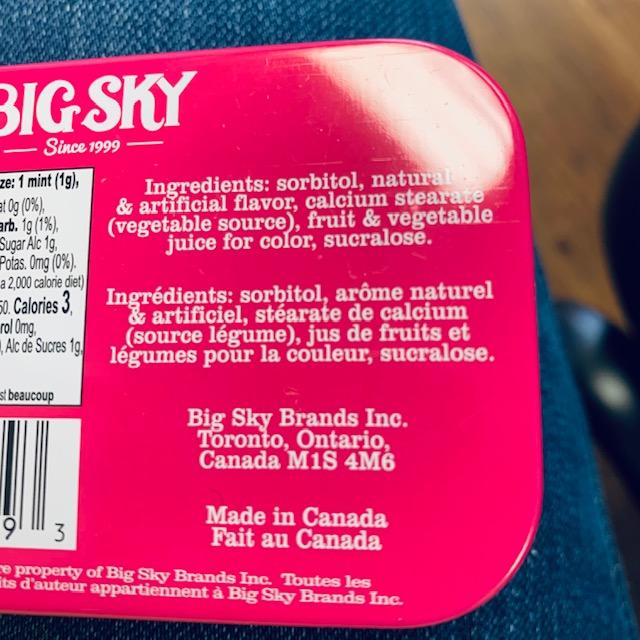 A tasty sugar free cotton candy flavored mint made with sorbitol.