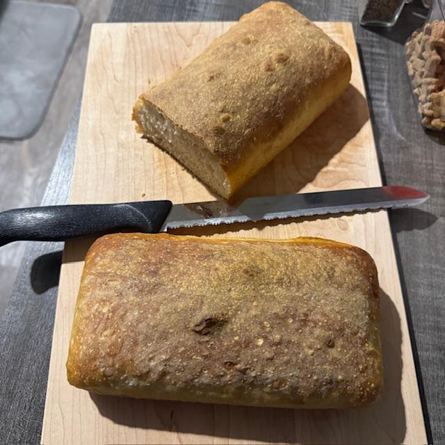 There is nothing like a slice of warm buttered bread fresh from the oven!