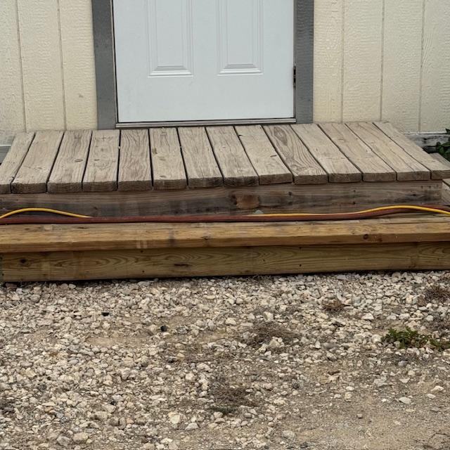 The bottom step was added to the side door of the Fulfillment building.