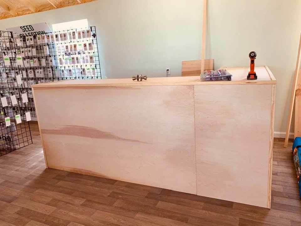Our store counter is not completed yet and we open in one week.
