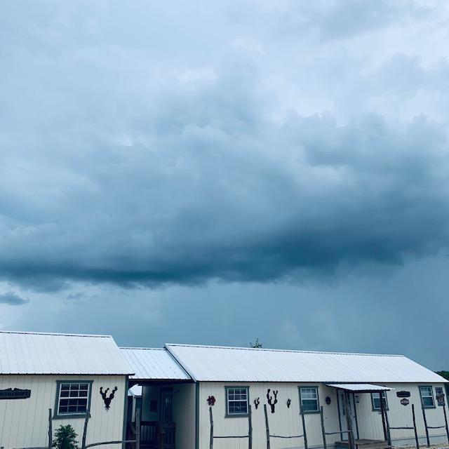 The storm clouds threatened rain but it almost always goes around us. Not this time!