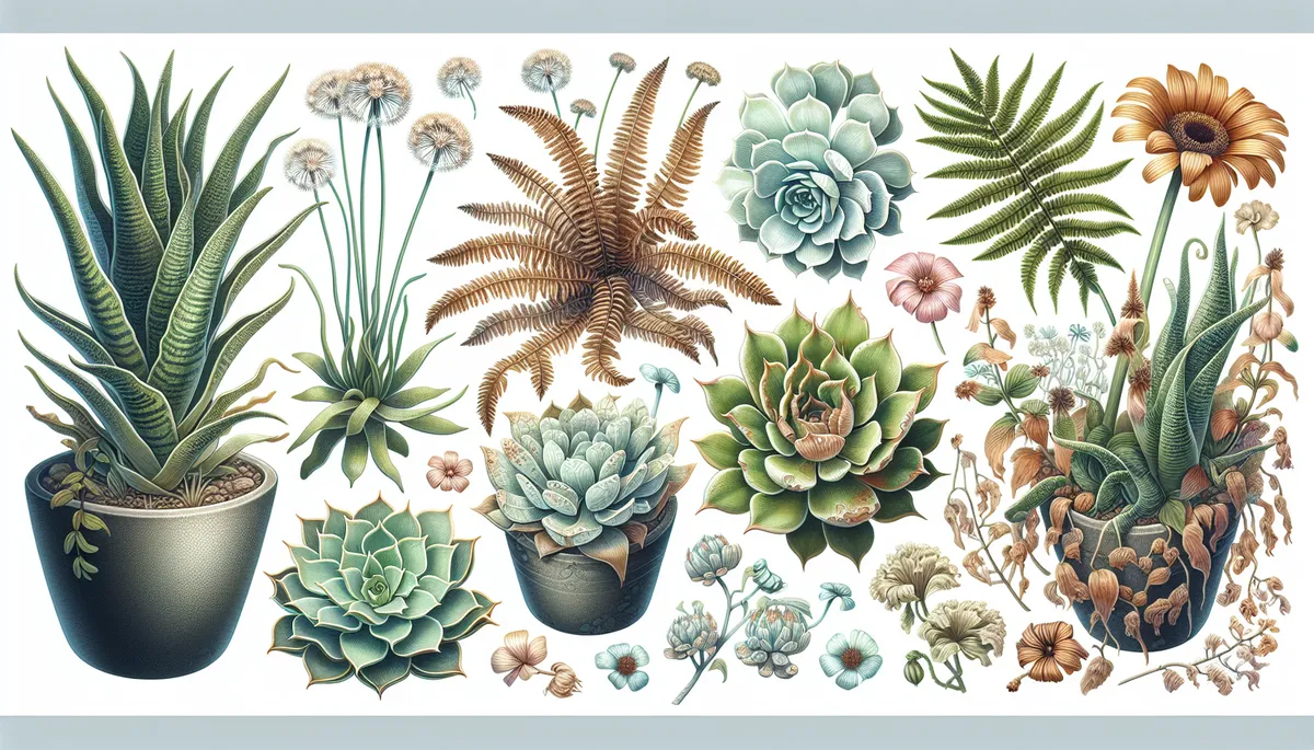 Signs of sun damaged leaves and flowers.