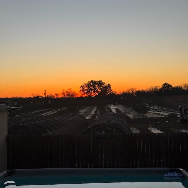 Happy Monday! Even though it is cold, the sun looks very pretty coming up behind the oak tree. It should get up to 53° and then go right back down to the 30s.