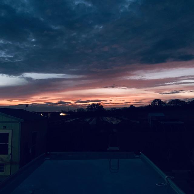 Here comes the sun. Isn't this so pretty today?