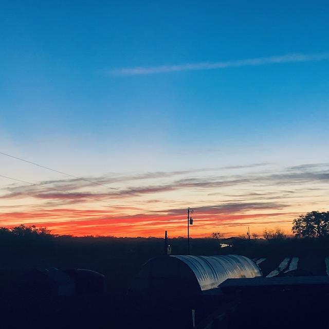 Even our sunrise was red for Valentine's Day.