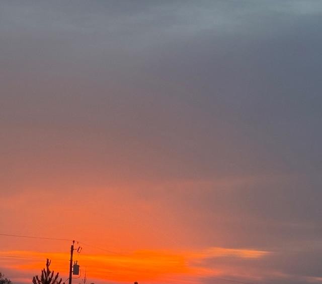 The sunrise was colorful and a bit different today.