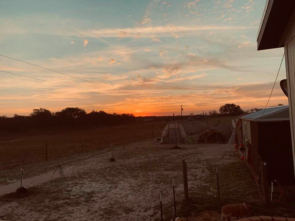 Another beautiful sunrise out on the farm. God is so good to give us so much to look at.