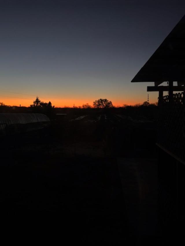 A colorful start to sunrise on the farm this morning...
