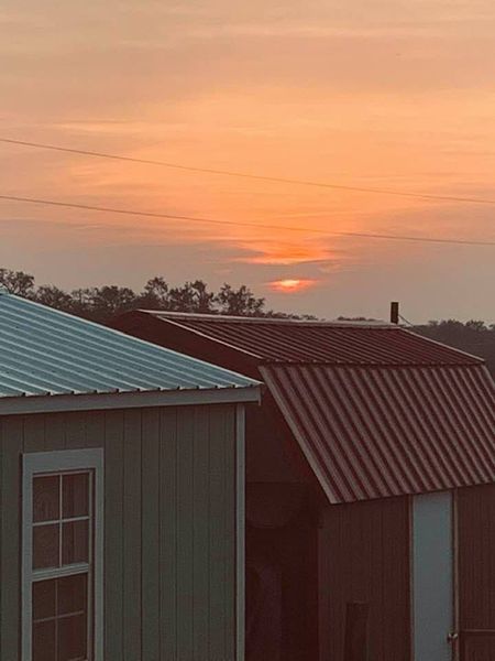 As I have said before, we have incredible sunrises out on the farm. I love how the sun is peeking through the clouds.