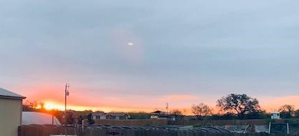 This is what sunrise now looks like thanks to the time change. Instead of a nice clear shot of the tree, we get to see it through electric poles and other houses. This is what sunrise now looks like thanks to the time change. Instead of a nice clear shot of the tree, we get to see it through electric poles and other houses.