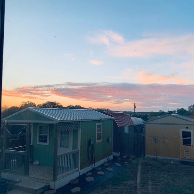 This morning's sunrise was colorful without a bunch of clouds blocking it.