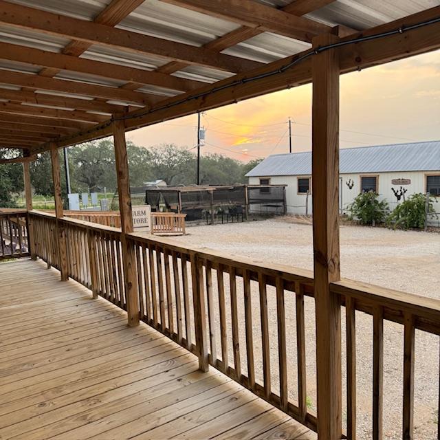 Sunrise from the commercial kitchen patio.
