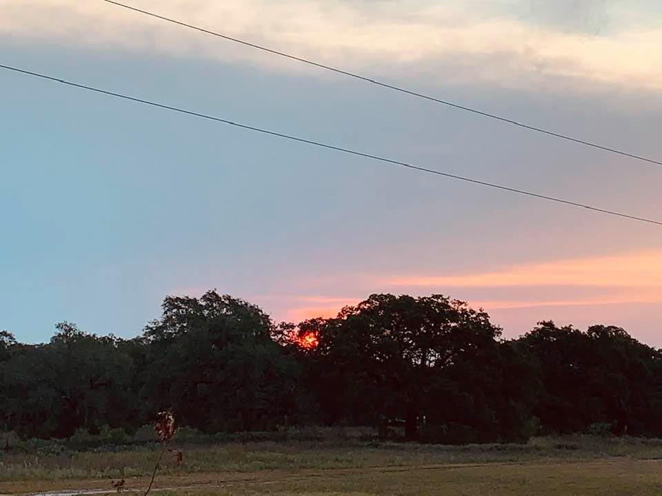 I love it when the sun comes up like a fiery red ball!