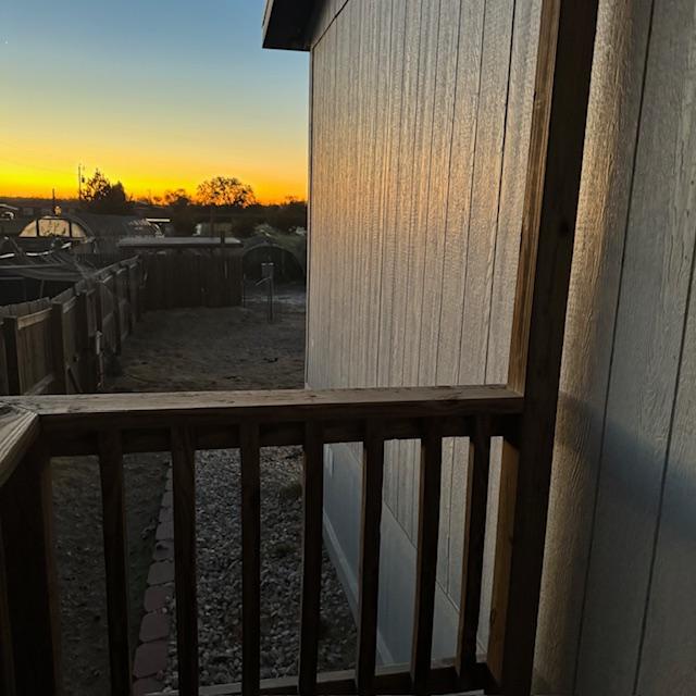 Sunrise this morning from the side porch.