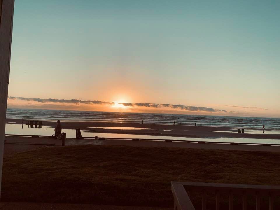 Look at the beautiful sunrise just outside our condo door this morning! So many came to the beach to share it with us. Look at the beautiful sunrise just outside our condo door this morning! So many came to the beach to share it with us.