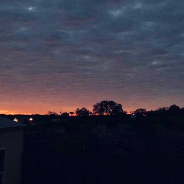 While it was still dark, sunrise is on its way.