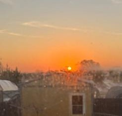 The sun just came up and the fog has magically disappeared.