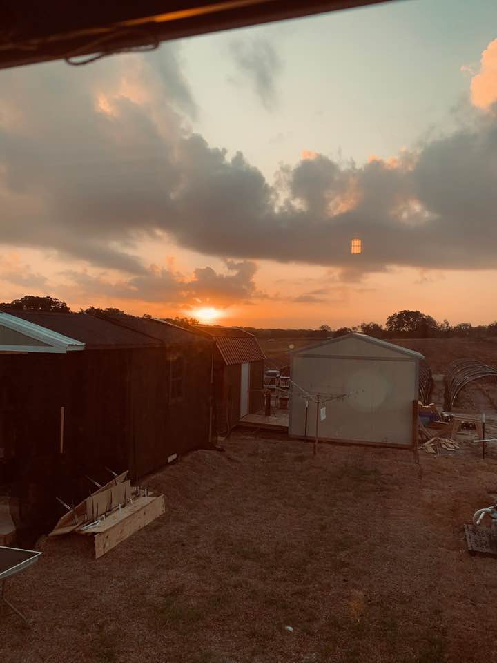 Sunrise on the farm this morning.