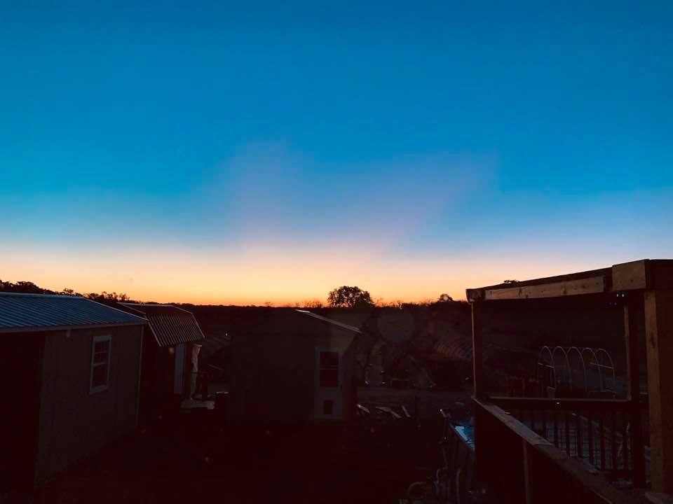 A beautiful sunrise on the farm.