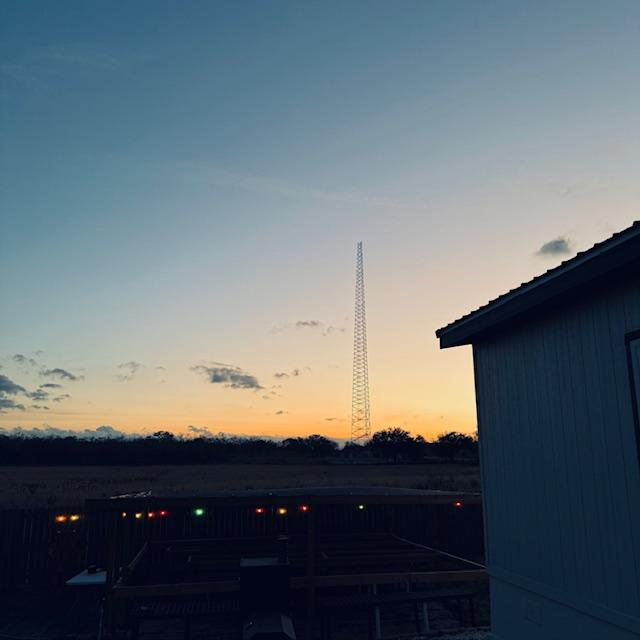 This is the cell tower as I went in for the night.