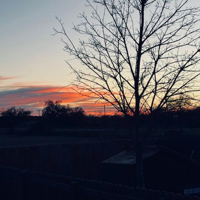 The sun goes down on Valentine's Day.