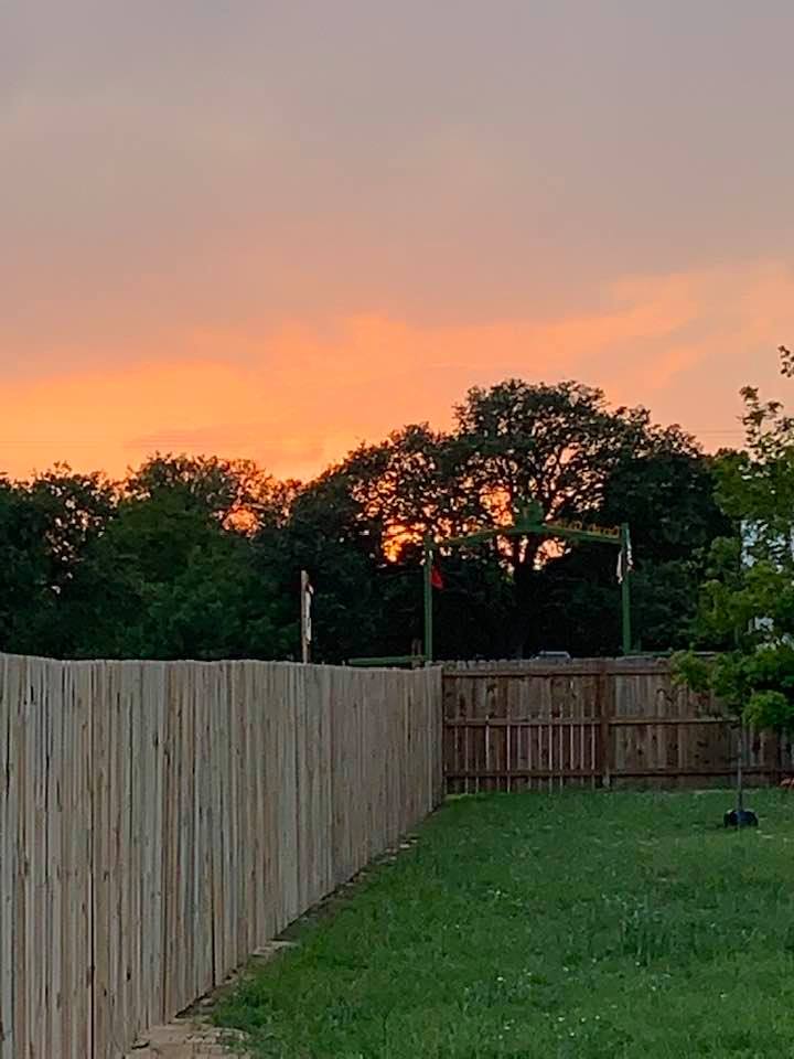 The sky looked ablaze this evening as the sun went down. I was on my way in from gathering eggs and watering animals. The sky looked ablaze this evening as the sun went down. I was on my way in from gathering eggs and watering animals.