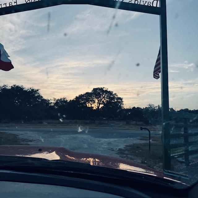 The sun was going down as we pealed out of our gate heading to the hospital. Everything is good!