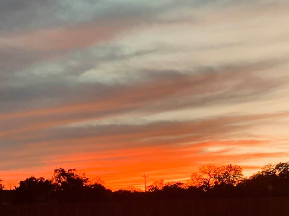 A patriotic sunset kissed us good night and now here it is a new week. I hope there are no human resources issues this week.