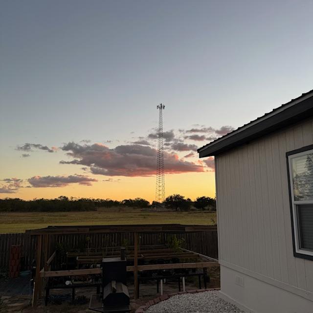 The sun is going down from my back deck. Time to put the chickens away.