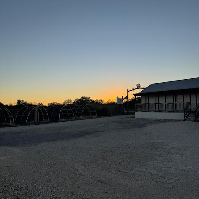 As the sun goes down, I was saying something to Matt before he got in his car.